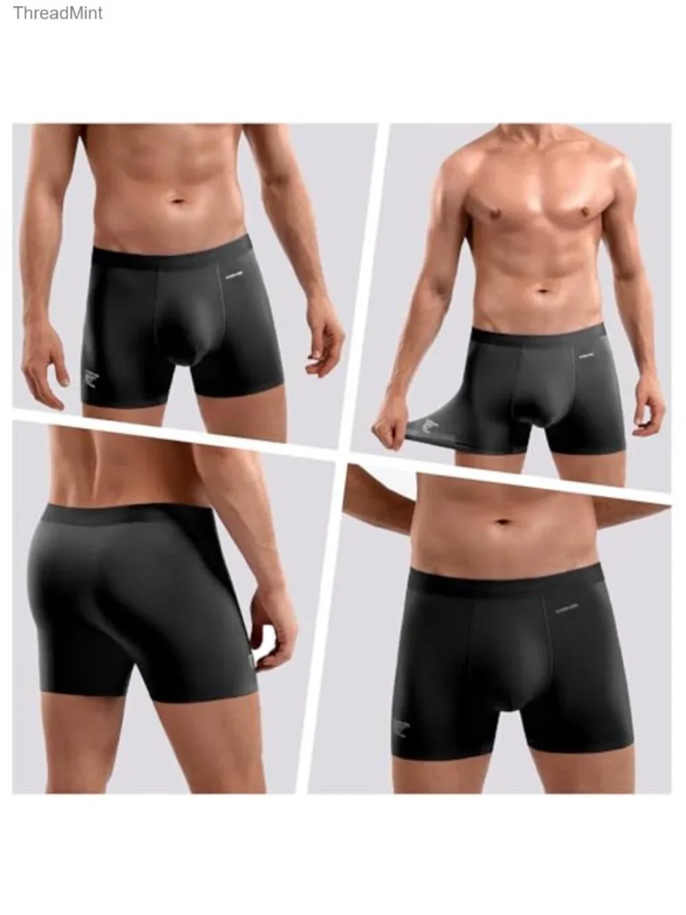 Men's Micro Modal Boxer Briefs Snug Fit Moisture Wicking Underwear Trunks
